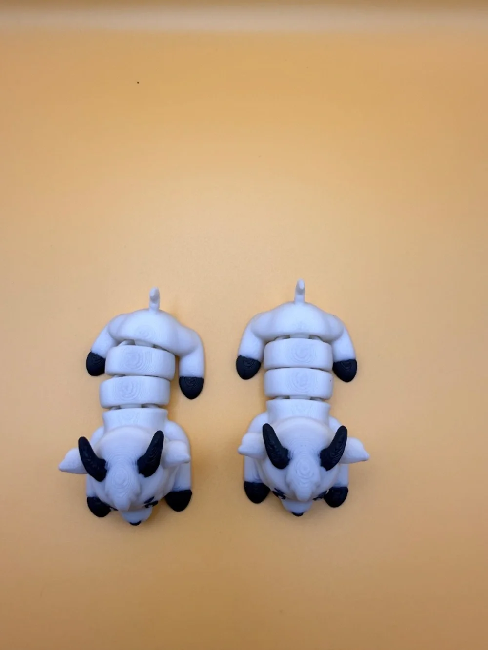 Cute Articulated Goat 3D Printed Flexible Figure Keychain Ready